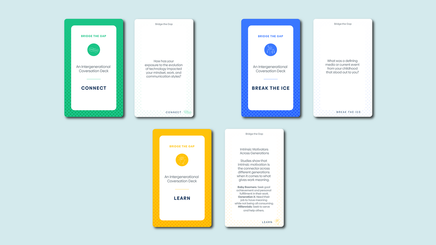 Bridge the Gap: An Intergenerational Conversation Deck — $39